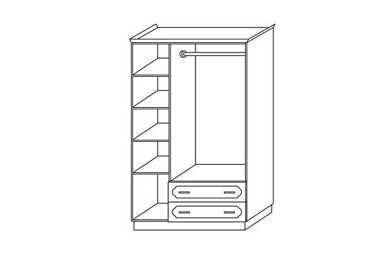 Шкаф Палермо (ясень), 3 створки 4 (фото)