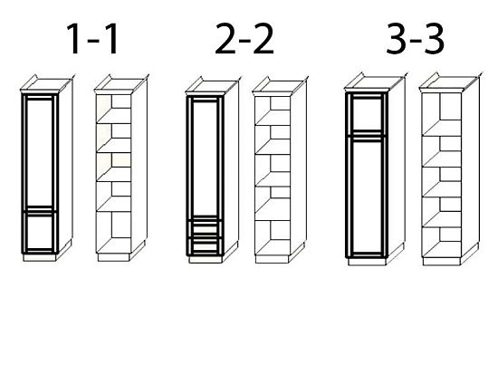 Шкаф №3 (бук/лдсп), 1 створка 4 (фото)