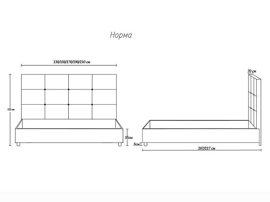 Кровать Димакс Норма Нуар 7 (фото)