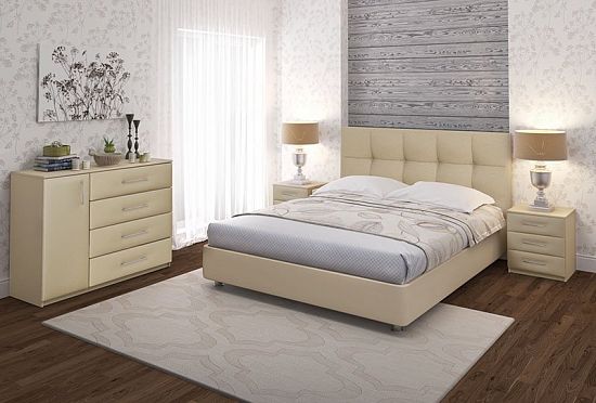 Кровать из экокожи Promtex Orient Bekki Sonte 1 (фото)